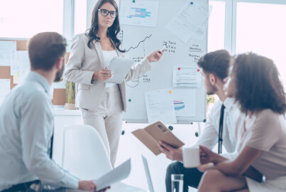 Action-focused business profile